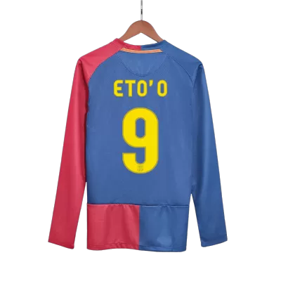 Vintage Soccer Jersey ETO'O #9 Barcelona Home Long Sleeve 2008/09 - UCL Final - gogoalshop