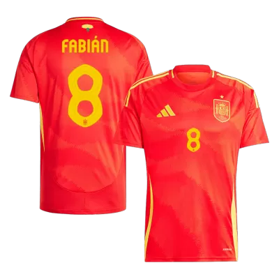 FABIÁN #8 Spain Home Soccer Jersey EURO 2024 - gogoalshop