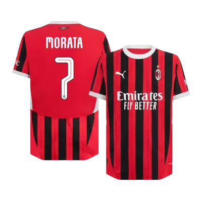 MORATA #7 AC Milan Home Authentic Soccer Jersey 2024/25 - UCL - gogoalshop