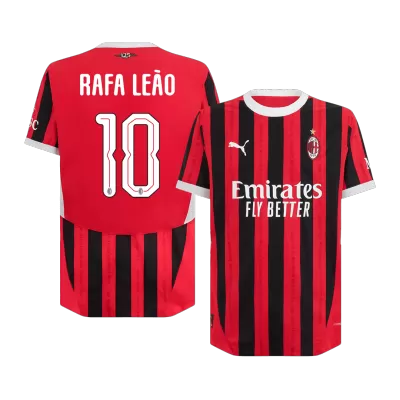 RAFA LEÃO #10 AC Milan Home Authentic Soccer Jersey 2024/25 - UCL - gogoalshop