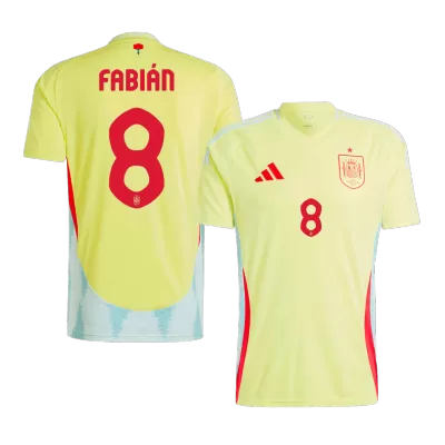 FABIÁN #8 Spain Away Soccer Jersey EURO 2024 - gogoalshop