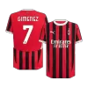 GIMENEZ #7 AC Milan Home Authentic Soccer Jersey 2024/25 - gogoalshop