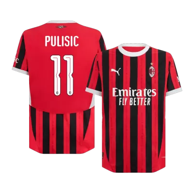 PULISIC #11 AC Milan Home Authentic Soccer Jersey 2024/25 - UCL - gogoalshop