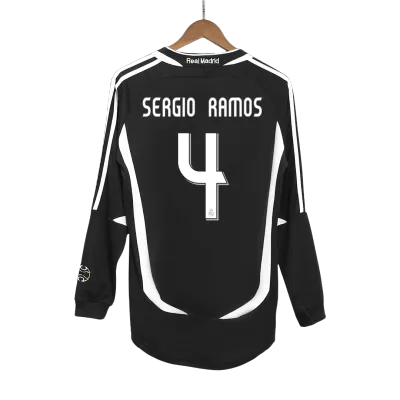 Vintage Soccer Jersey SERGIO RAMOS #4 Real Madrid Away Long Sleeve 2006/07 - gogoalshop