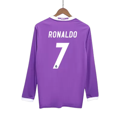 Vintage Soccer Jersey RONALDO #7 Real Madrid Away Long Sleeve 2016/17 - gogoalshop