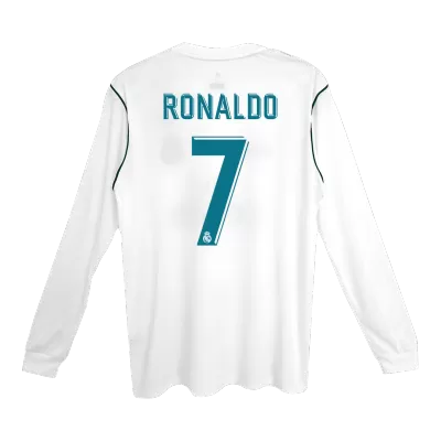 Vintage Soccer Jersey RONALDO #7 Real Madrid Home Long Sleeve 2017/18 - gogoalshop